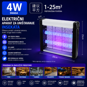 Elektricni aparat protiv komaraca i insekata UV 4W