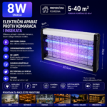 Elektricni aparat protiv komaraca i insekata UV 8W