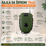 Sajla sa sifrom 75cm za kofer bicikl kacigu zelena