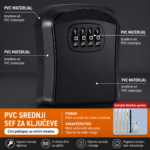 PVC sef za kljuceve sa sifrom Medium crni