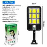 Solarna LED lampa 108 COB IP65 sa senzorom pokreta