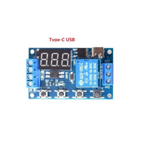 Digitalni tajmer relej modul USB-C 5V 10A displej
