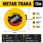 Traka za Mjerenje – Tračni Metar 15m pantljika