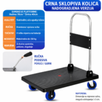 Sklopiva transportna kolica 70x40cm nosivost 150kg