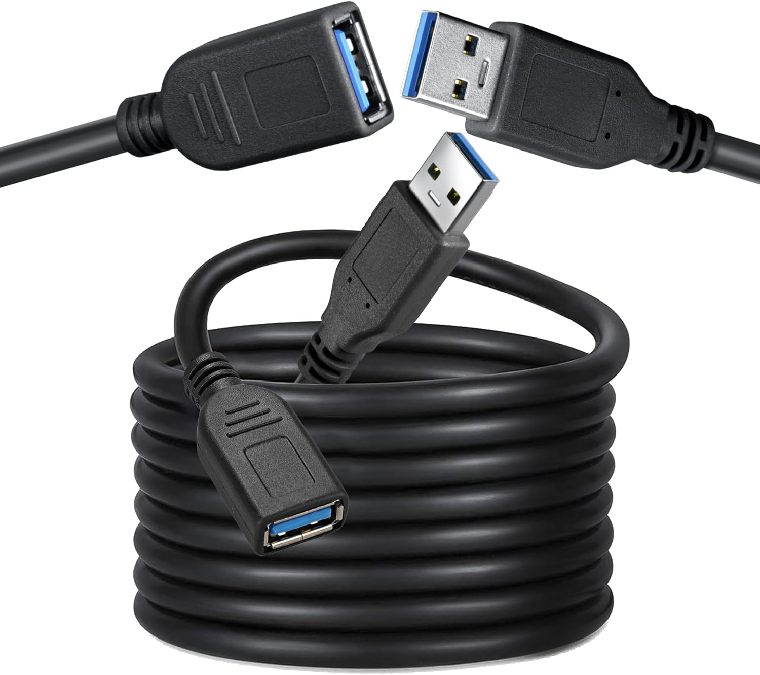 USB 3.0 produzni kabal 1m muski-zenski crni - Image 3