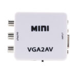 Mini VGA na AV RCA konverter adapter bijeli