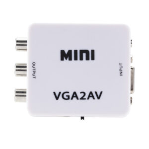 Mini VGA na AV RCA konverter adapter bijeli